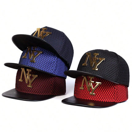 Men's NY Letter Hip Hop Cap Fashionable Punk Style Baseball Cap, Outdoor Adjustable Sunshade Casual Hat Suitable For Spring And Autumn Travel, Beach Parties